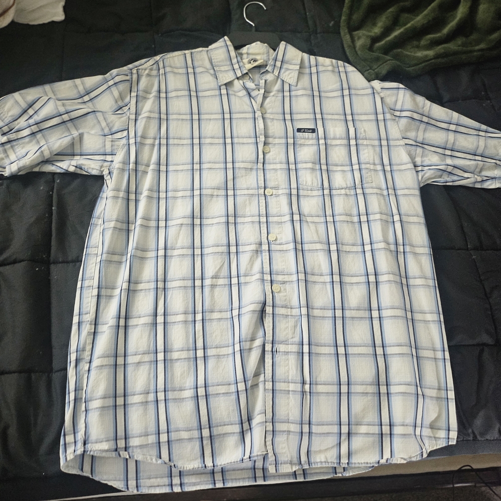 G-unit White and Blue Checkered Men's Shirt